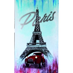 Paris, tour Eiffel et 2CV