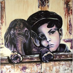 L'enfant et l'éléphanteau