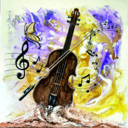 Le violon dans les vagues