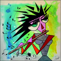 La flutiste au nez rouge