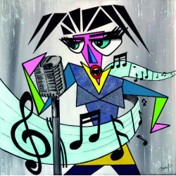 La chanteuse au nez bleu