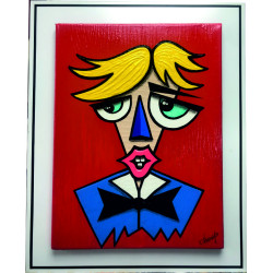 Nœud pap sur fond rouge