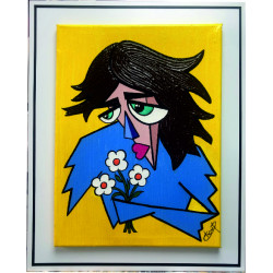 Bouche en cœur avec des fleurs