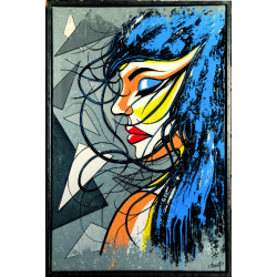 La dame aux cheveux bleus