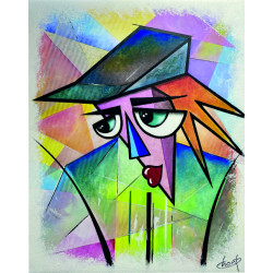 La casquette bleue abstrait